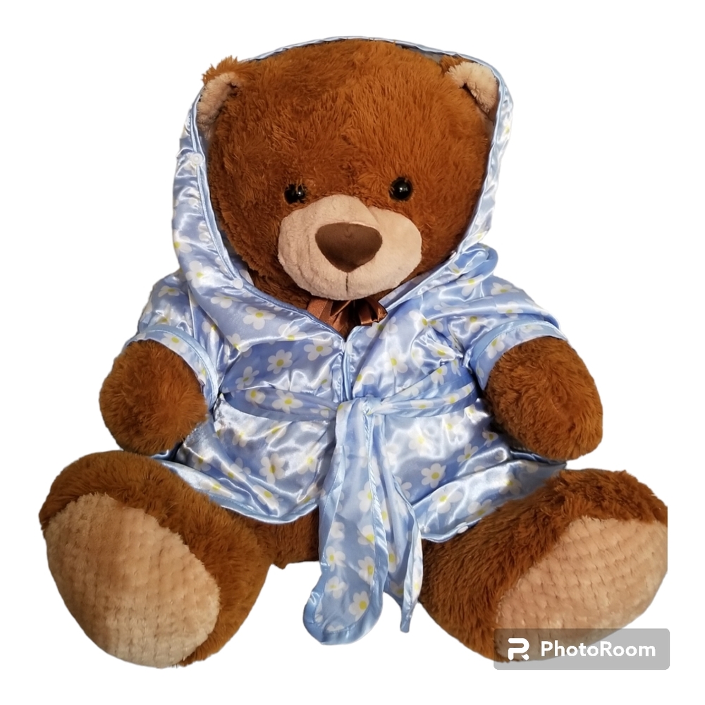 Pet Hoodie Bathrobe S/M blue floral Dog